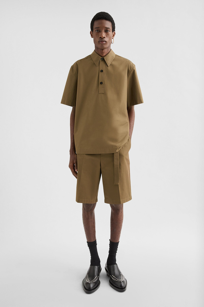 Jil Sander Cotton Belted Shorts outlook