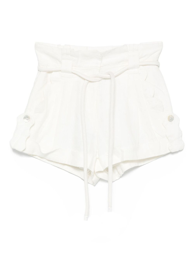 belted linen shorts 1