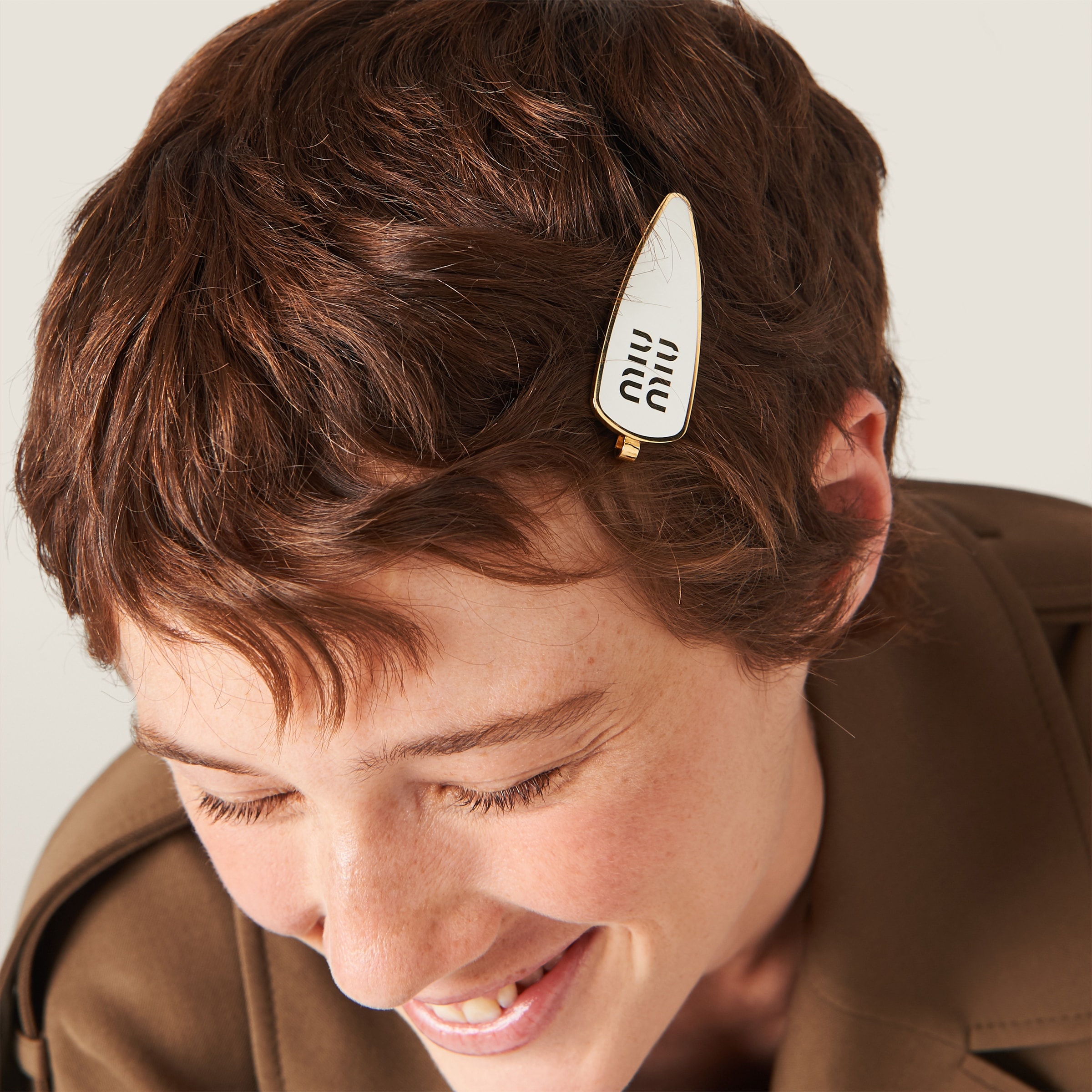 Enameled metal hair clip - 4
