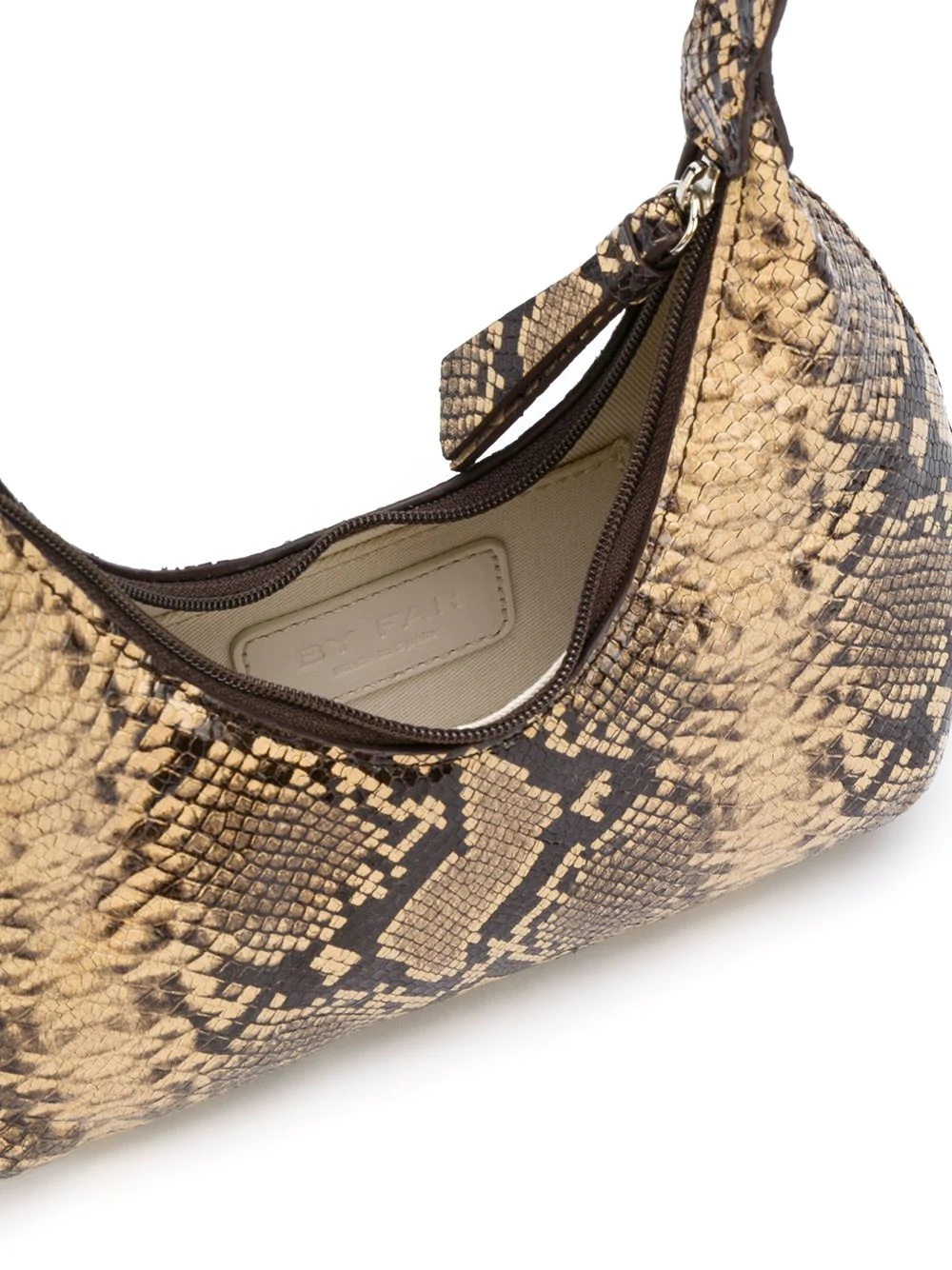 Amber snakeskin-effect shoulder bag - 5