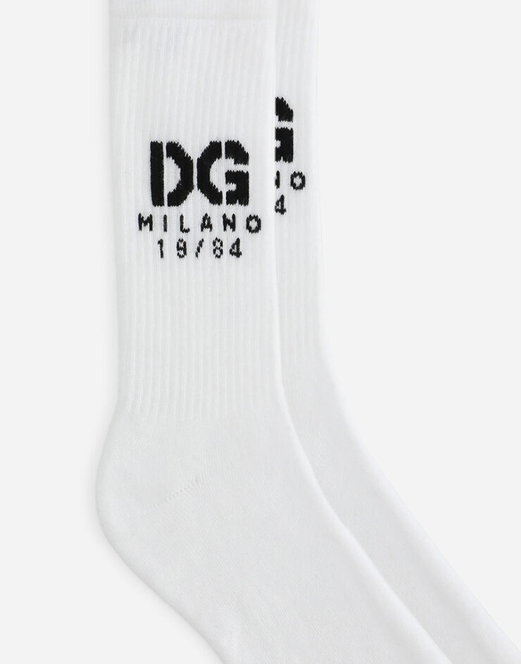 Stretch cotton socks with jacquard DG logo - 2