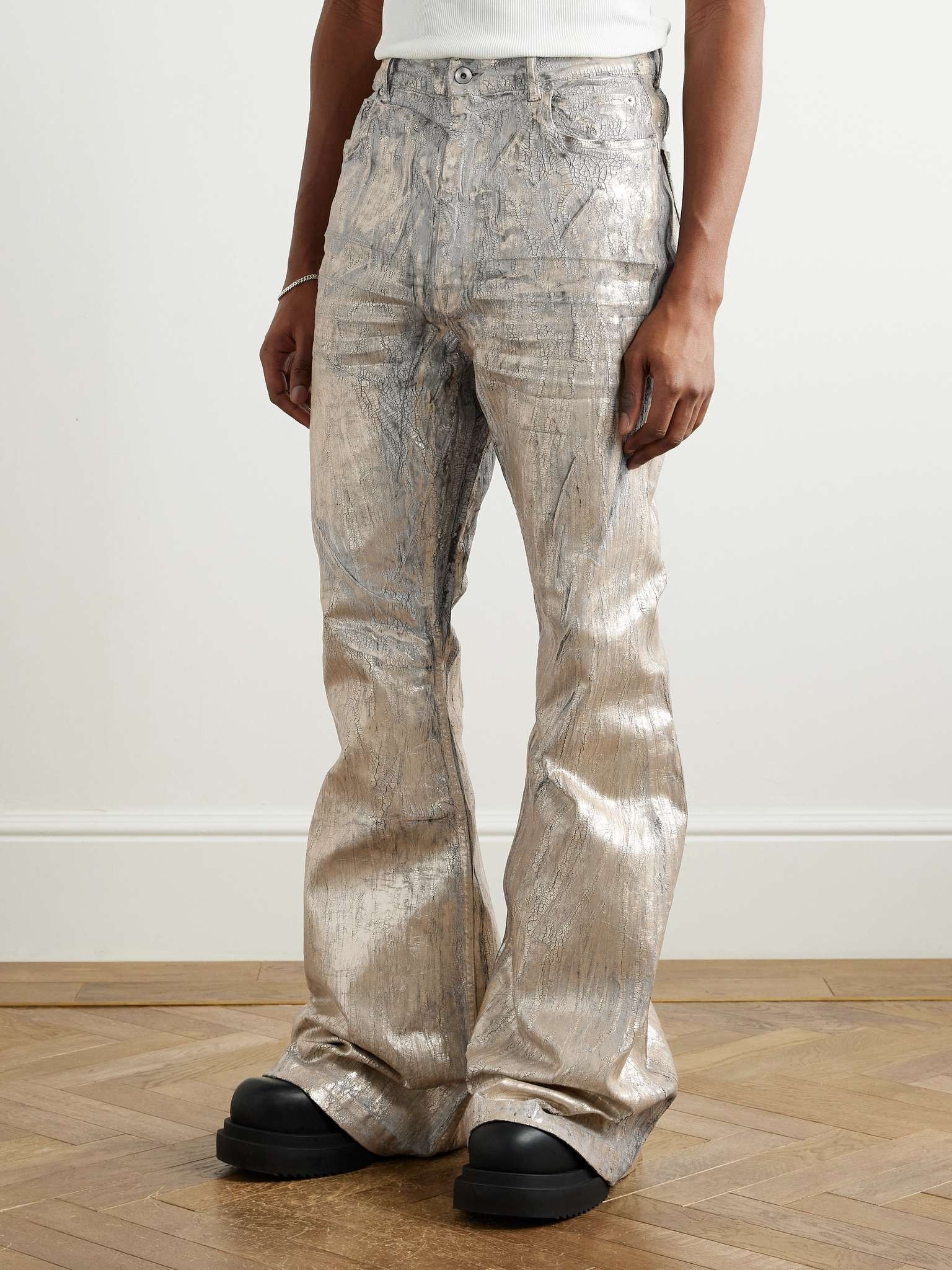 Bolan Slim-Fit Flared Metallic Megacrust Jeans - 3