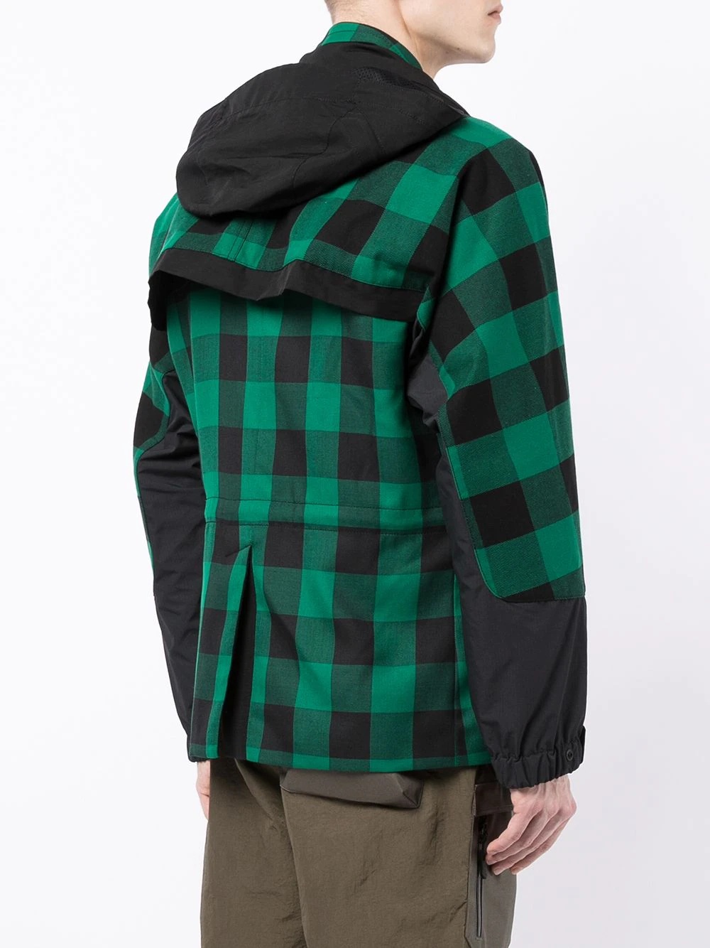 plaid-pattern hooded jacket - 4