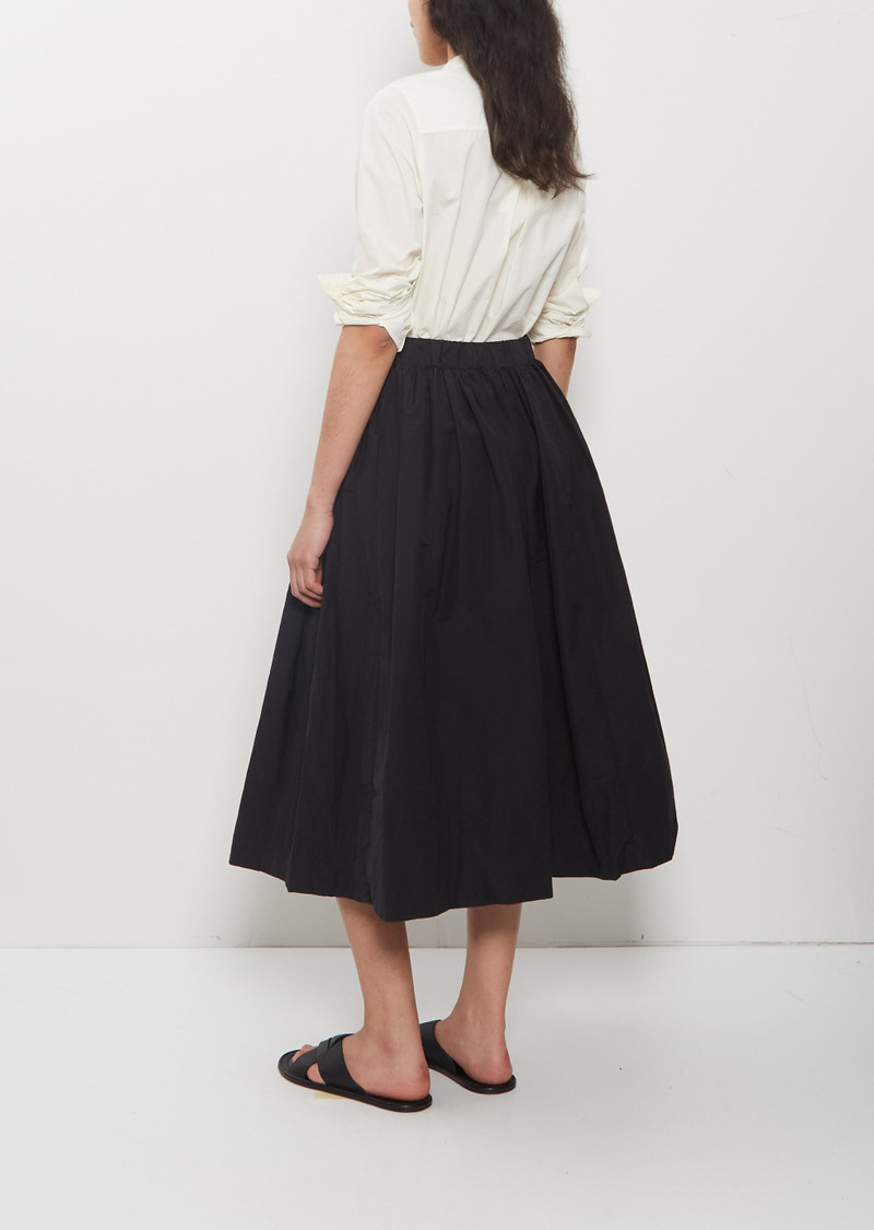 apuntob Technical Poplin Gathered Skirt — Black outlook