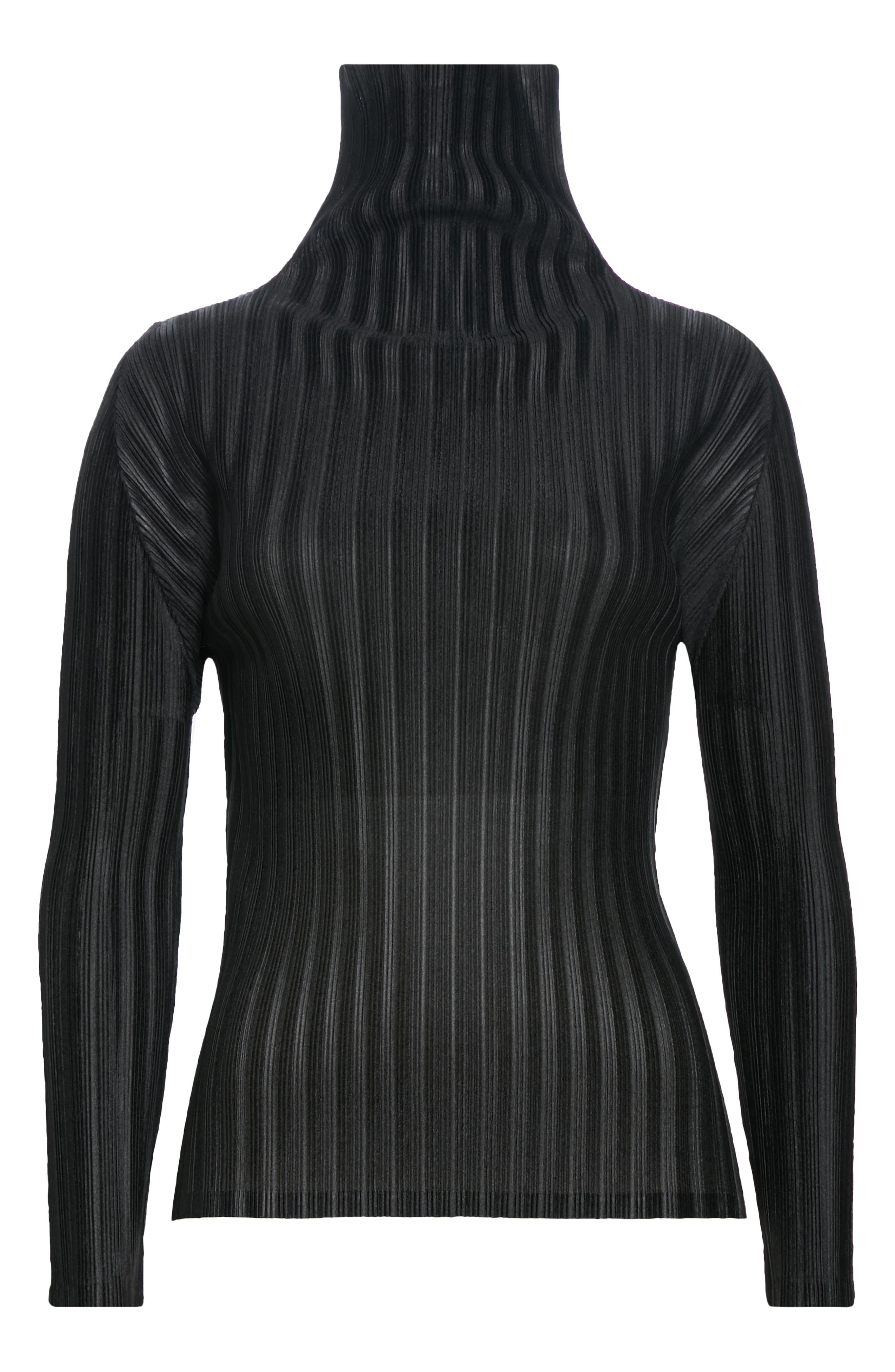 Pleated Long Sleeve Turtleneck - 5