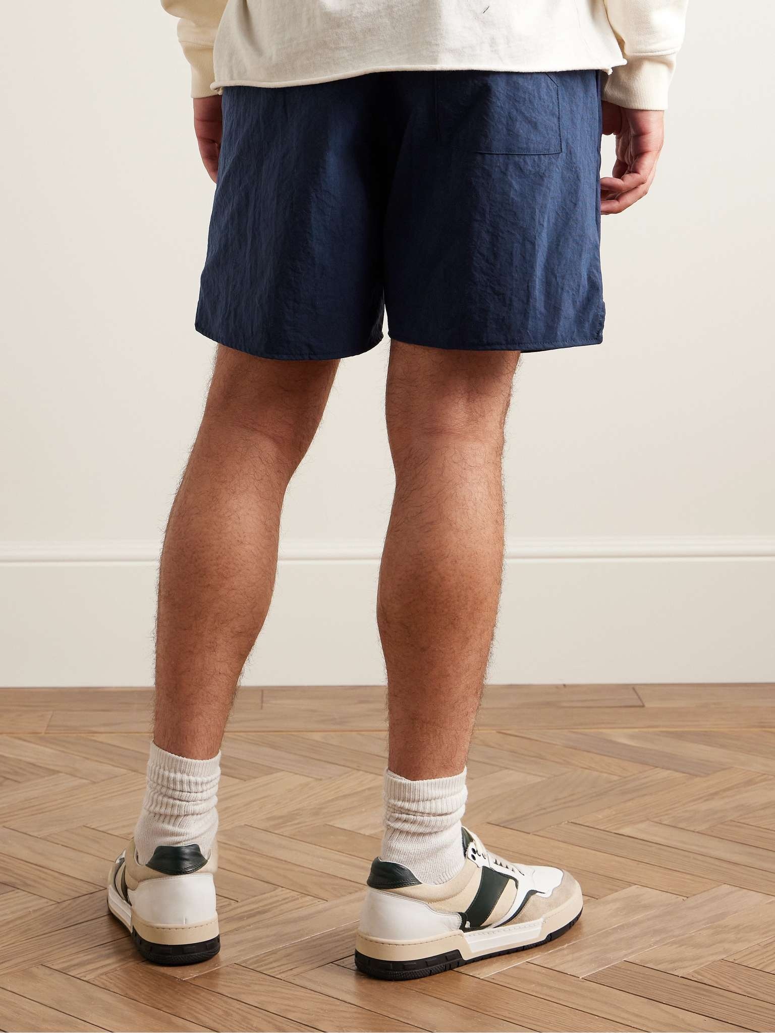 Straight-Leg Logo-Print Nylon Drawstring Shorts - 4