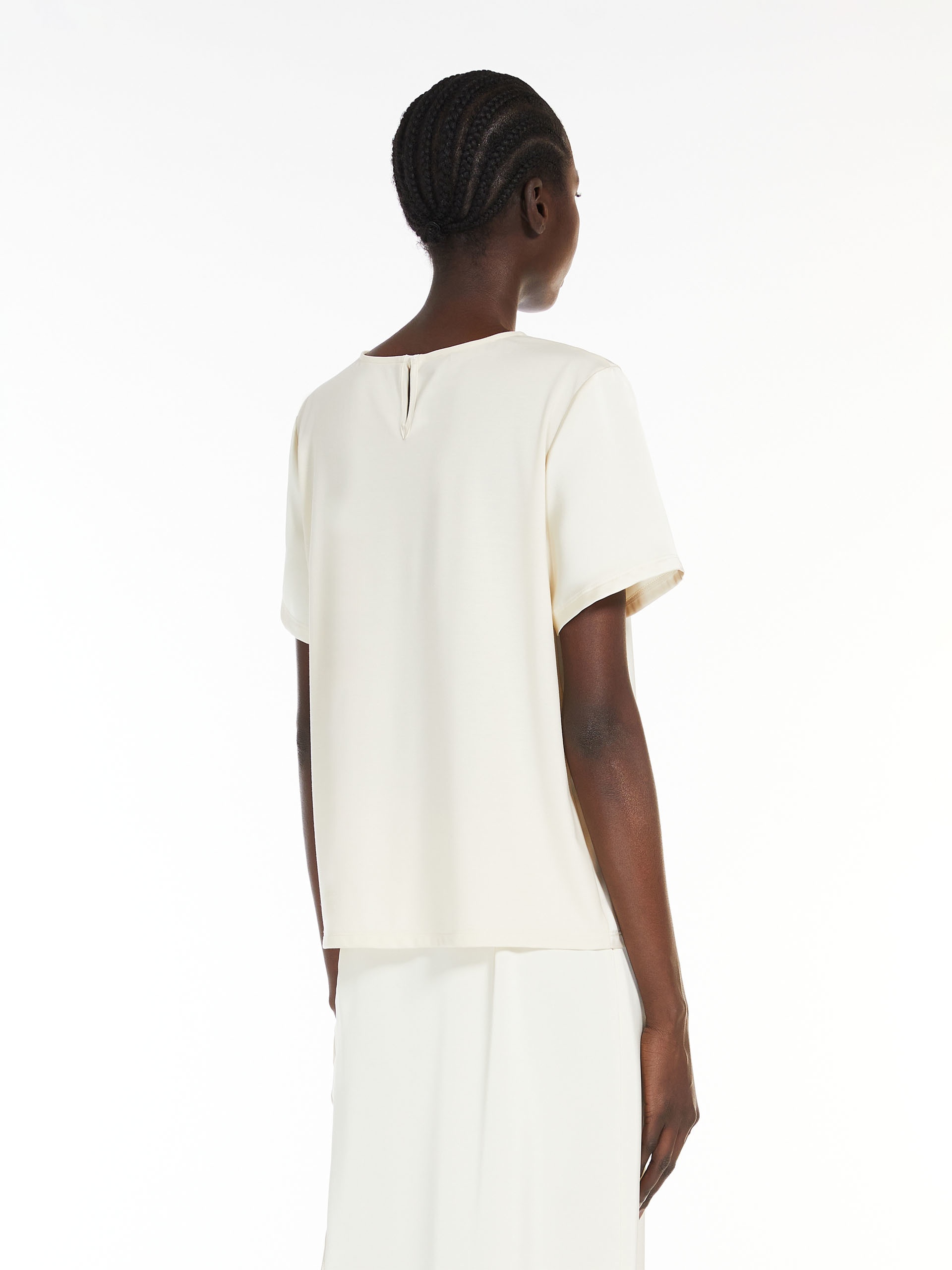 GILBERT Satin and jersey T-shirt - 4