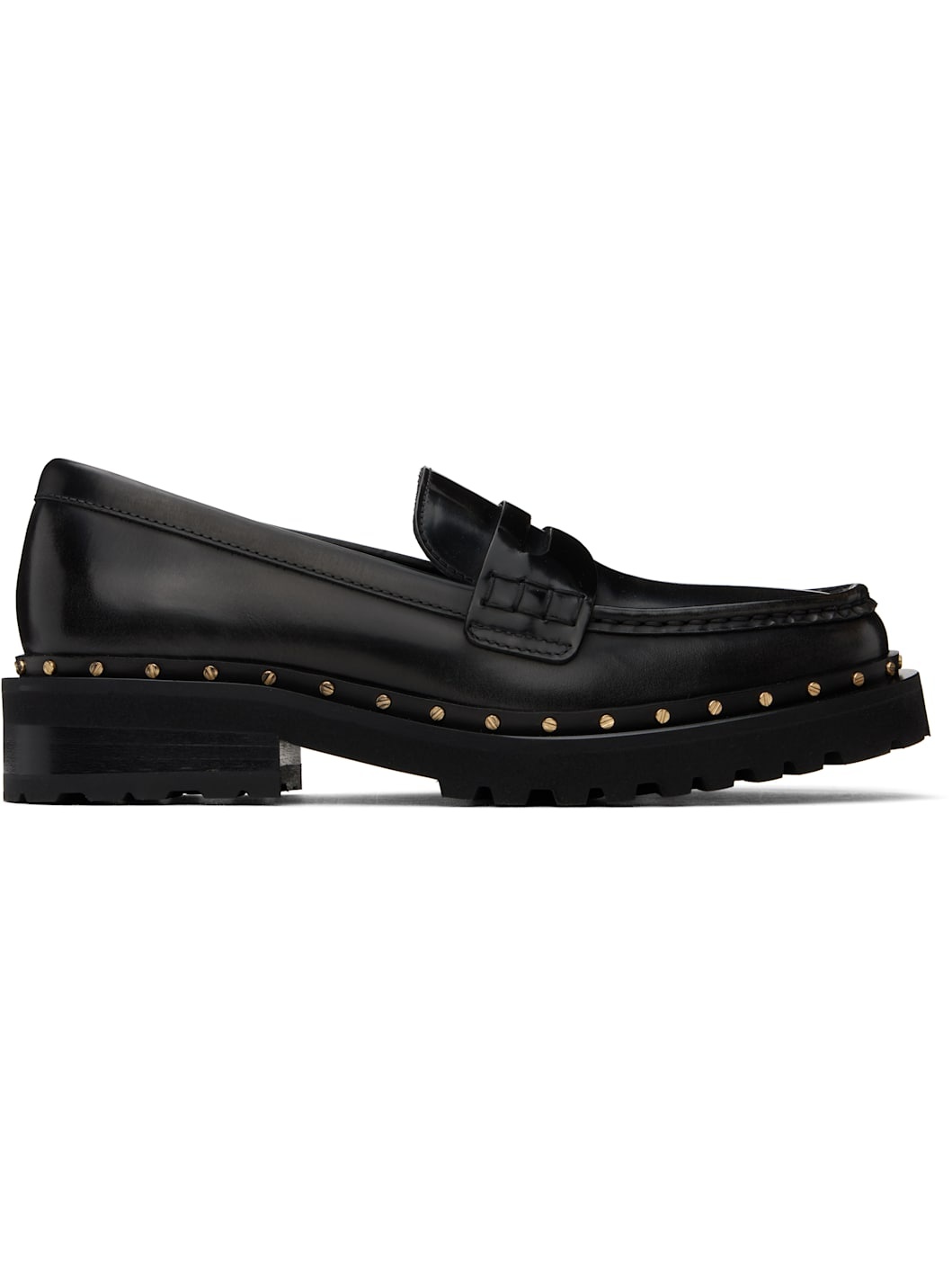 Black Chunky Loafers - 1