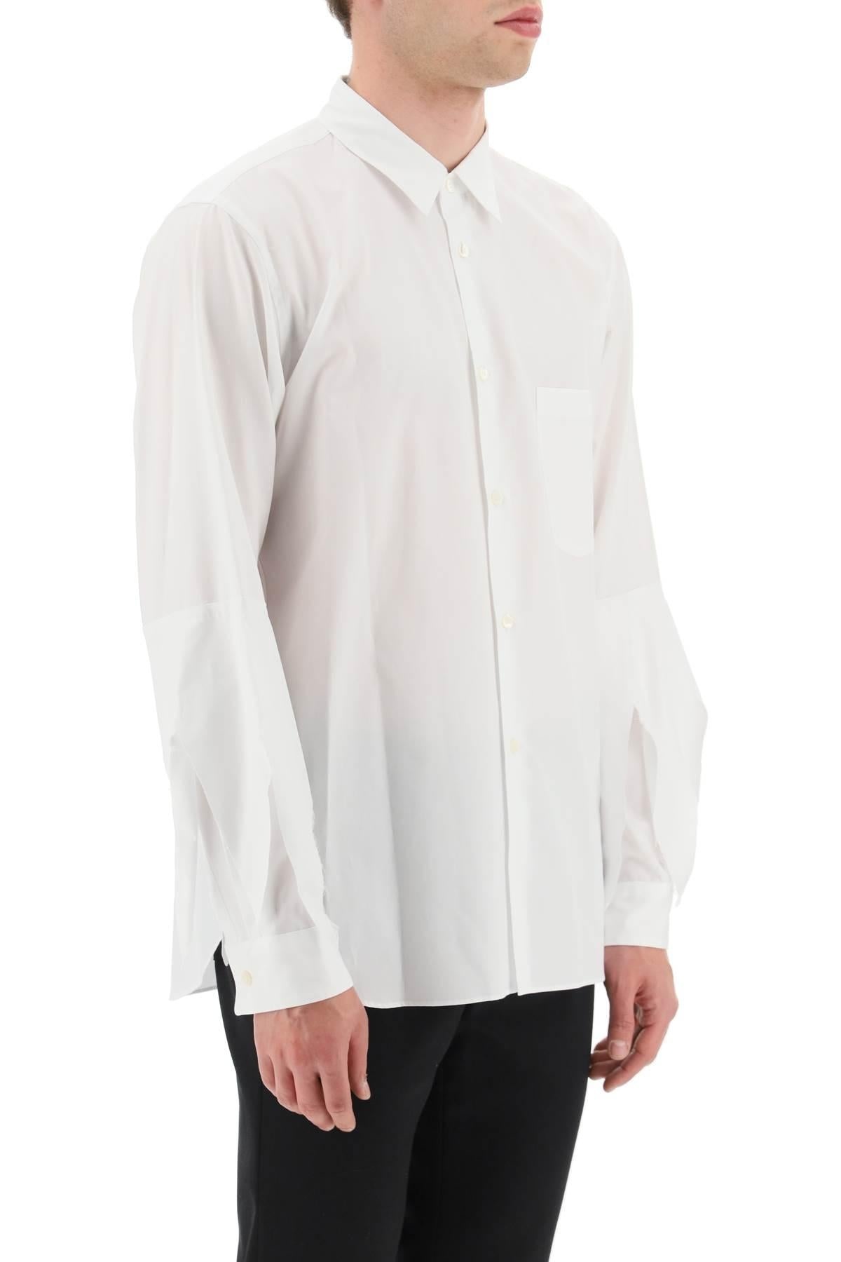 COMME DES GARCONS HOMME PLUS - SPIKED FRAYED-SLEEVED SHIRT - 3