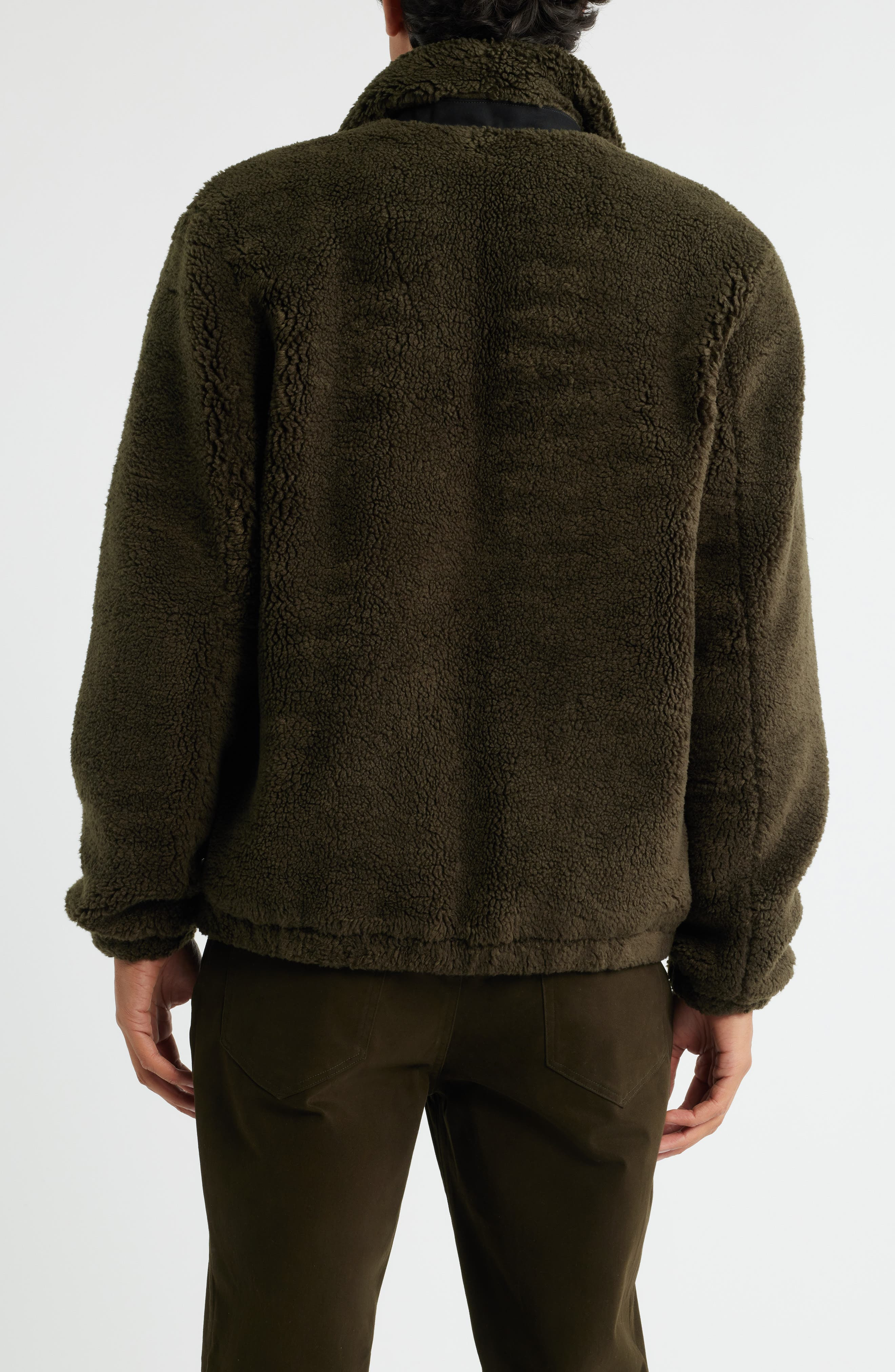 Vince Fleece Zip Jacket in Dark Leaf at Nordstrom - 2