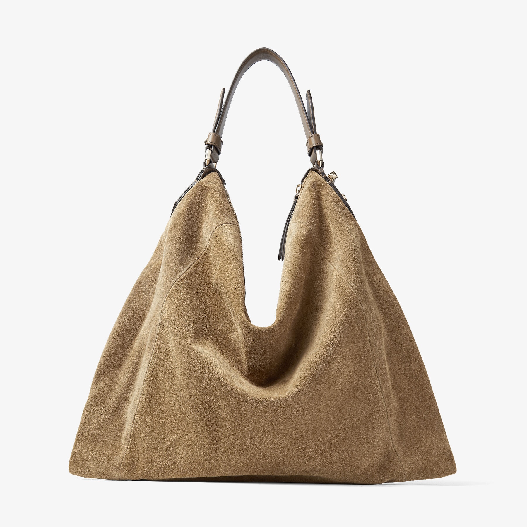 Ana Hobo/s
Caper Green Suede and Smooth Calf Leather Hobo Handbag - 6