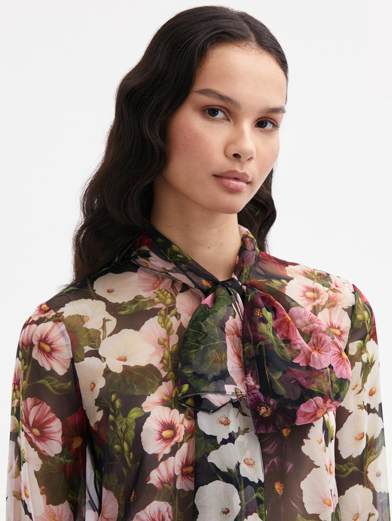 HOLLYHOCK TIE-NECK CHIFFON BLOUSE 4