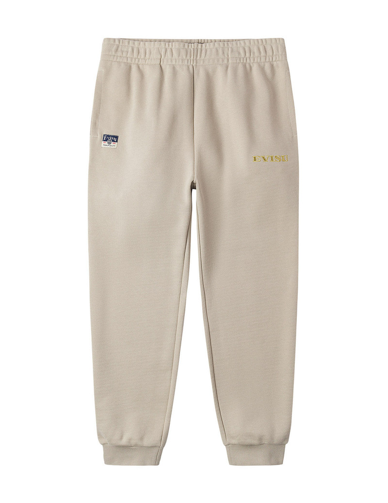 EVISU Seagull Brocade Appliqué Gold Thread Logo Regular Fit Sweatpants outlook