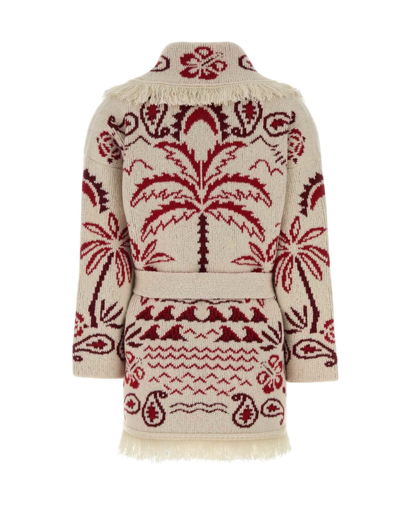 Embroidered Wool Blend Glimpse Of Eden Cardigan - 2