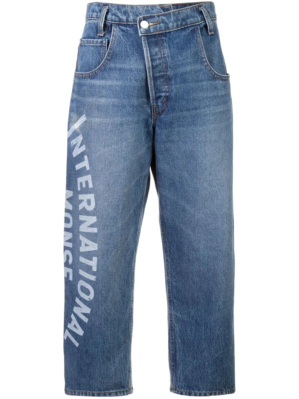 International print jeans - 1