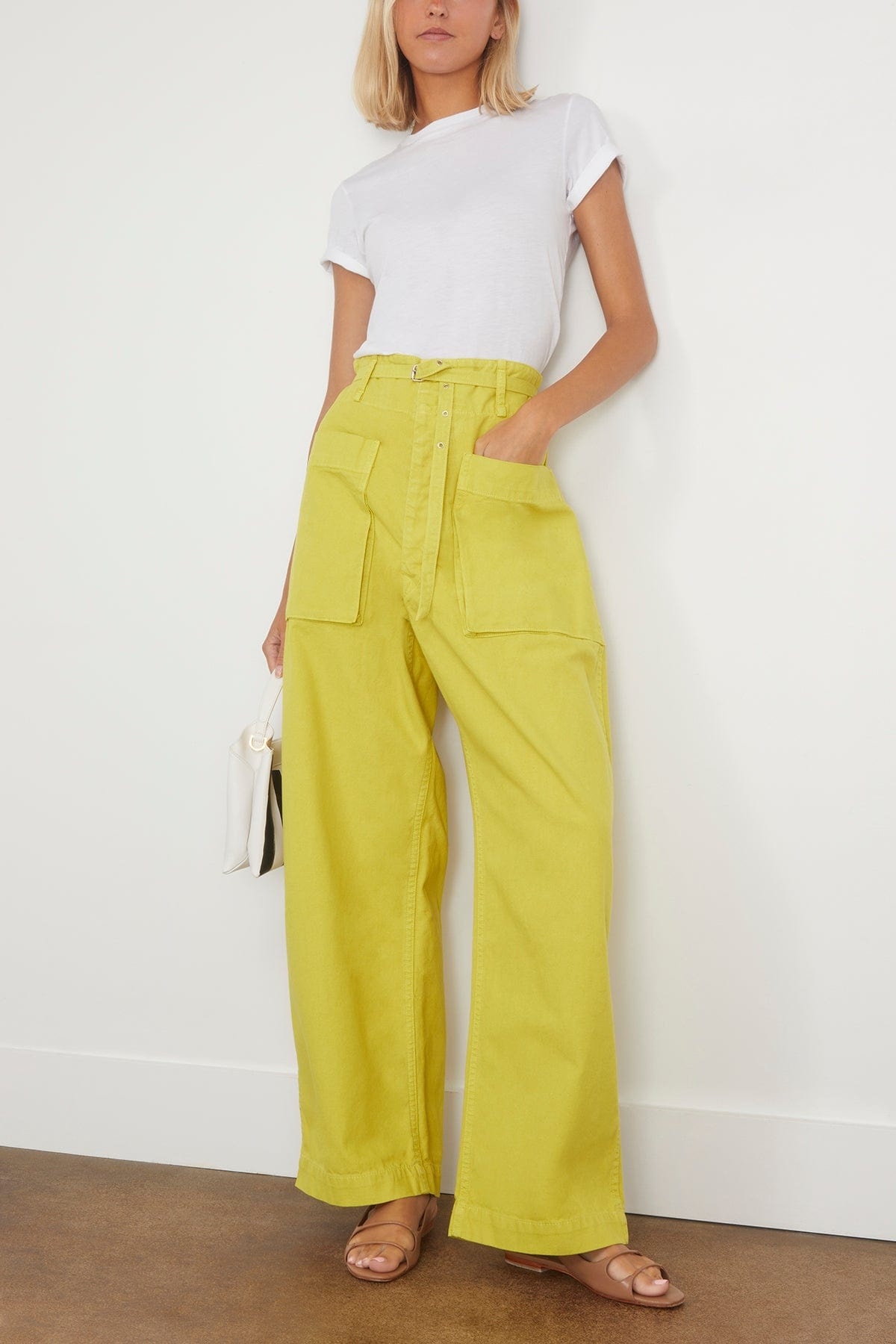 Amson Pant in Citron - 2