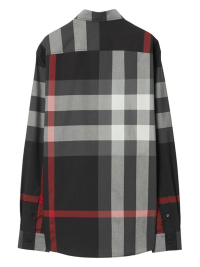 Burberry check-pattern chest-pocket shirt outlook