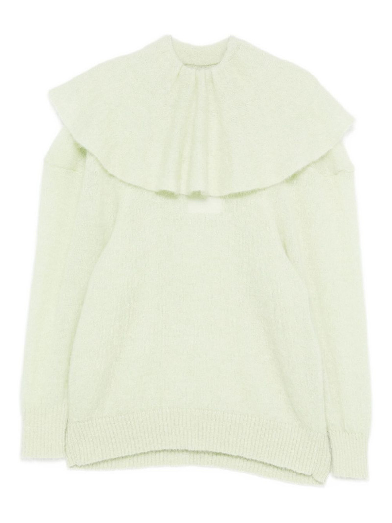 volant ruffled-neck sweater 1