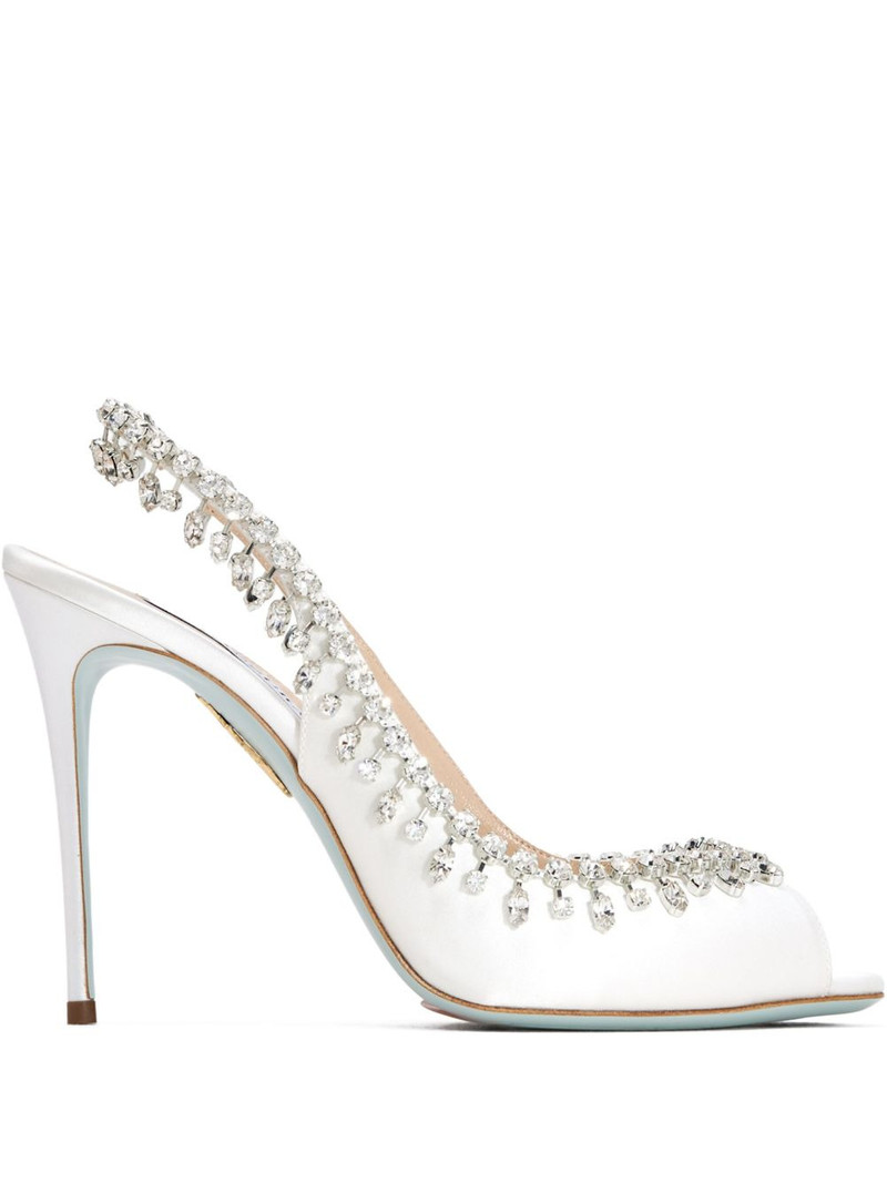 105mm Temptation crystal-embellished slingback sandals 1