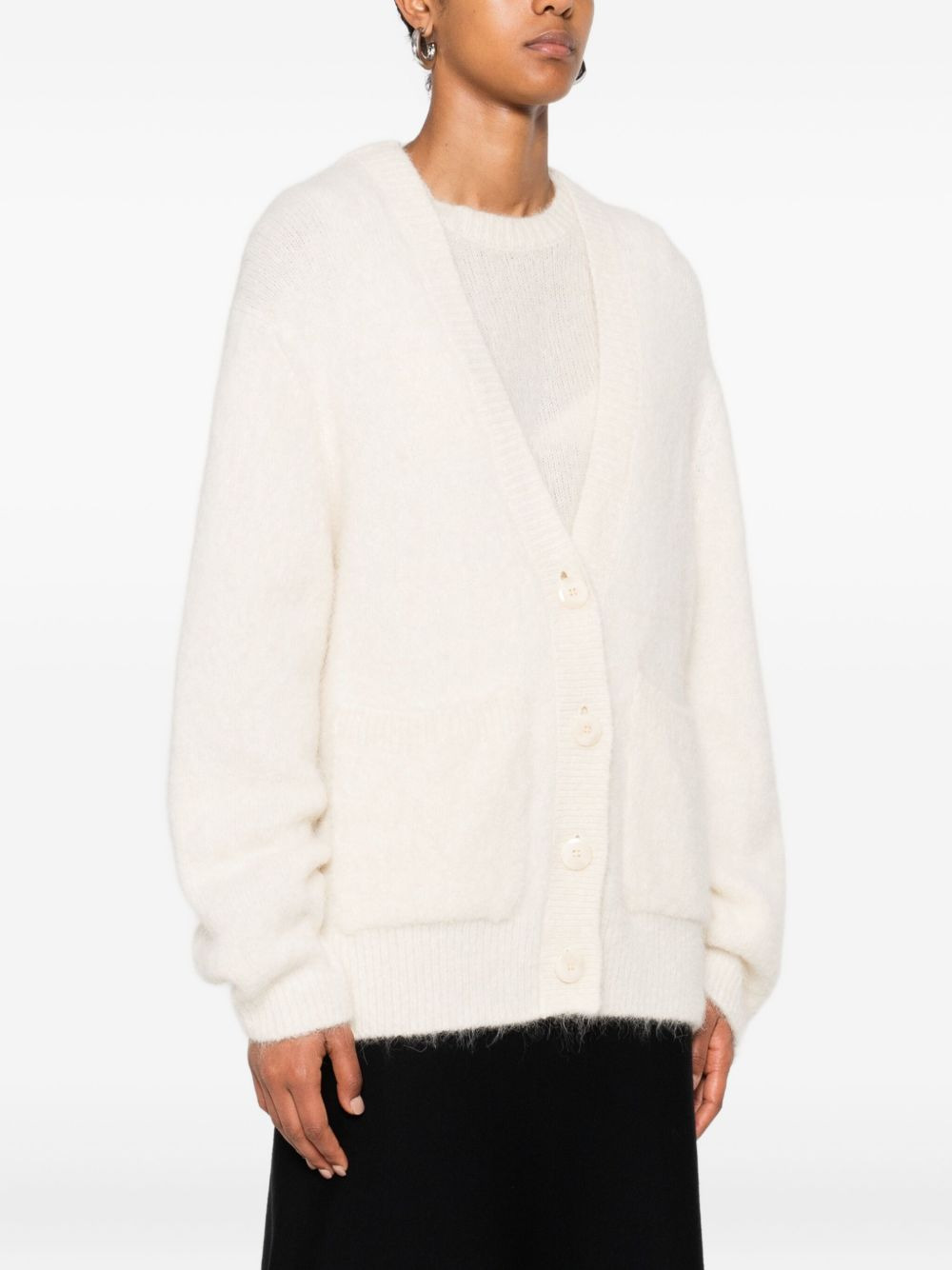 V-neck pocket cardigan - 3