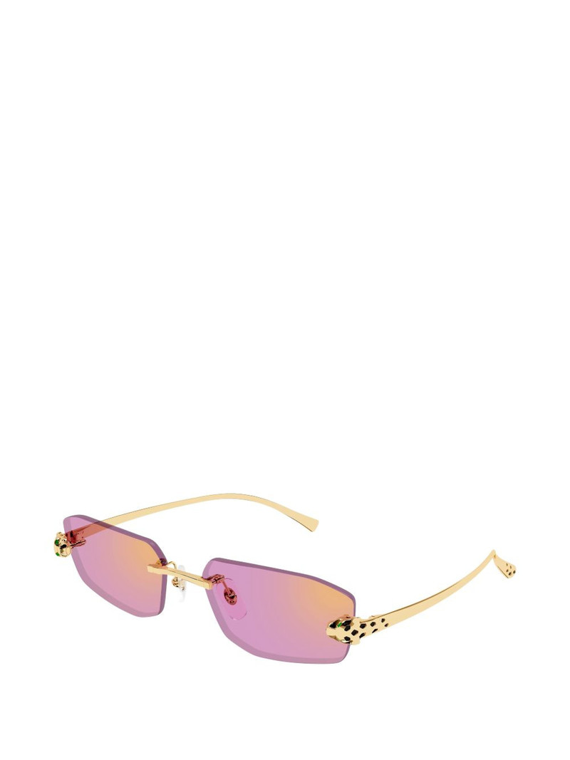 Cartier rectangle rimless sunglasses outlook