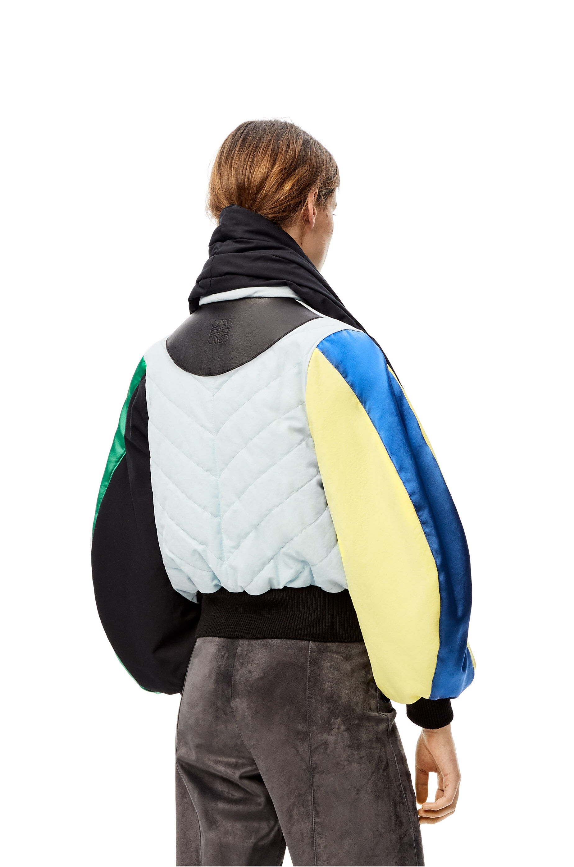 Circular sleeve bomber jacket in cotton - 4