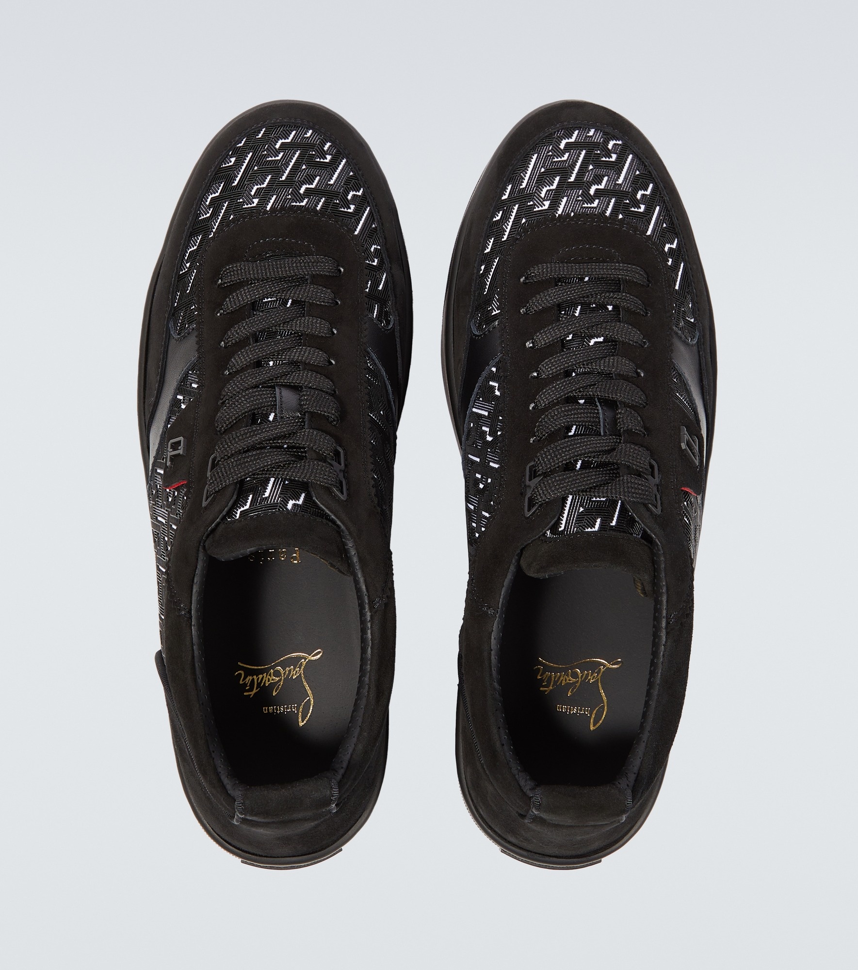 Happyrui suede-trimmed sneakers - 4