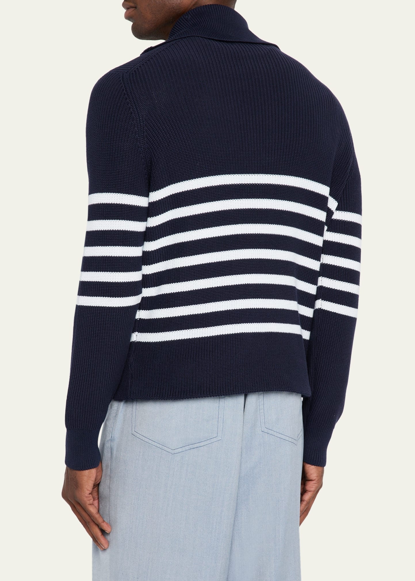 Men's High Summer Capsule Cotton Rib Half-Zip Sweater - 3