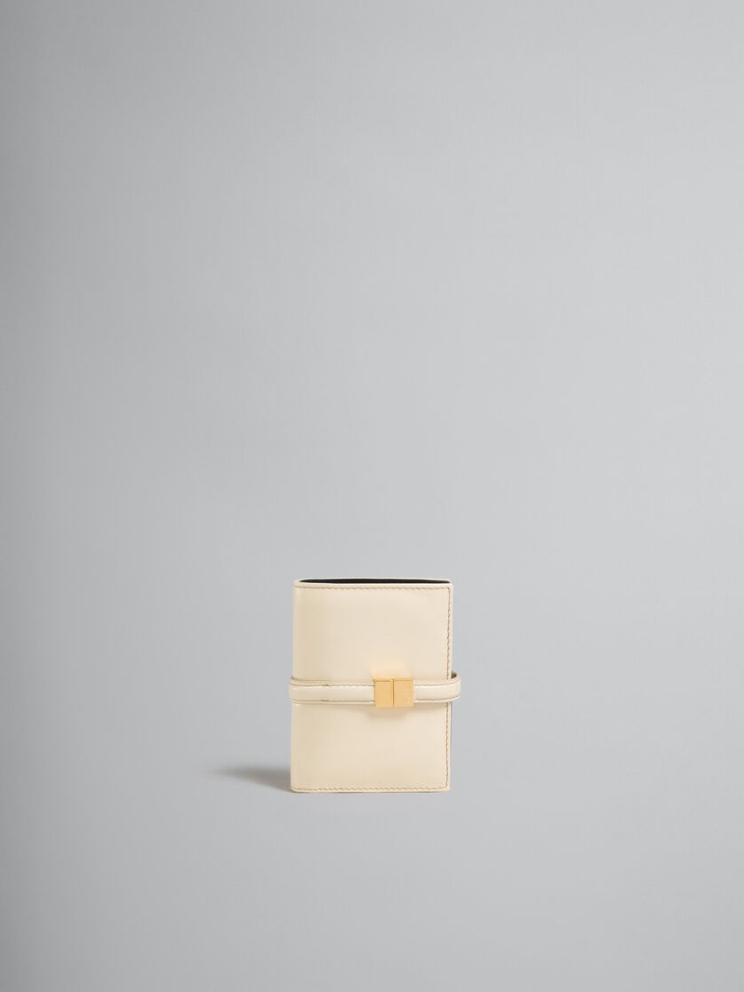 IVORY WHITE LEATHER BIFOLD PRISMA WALLET - 1
