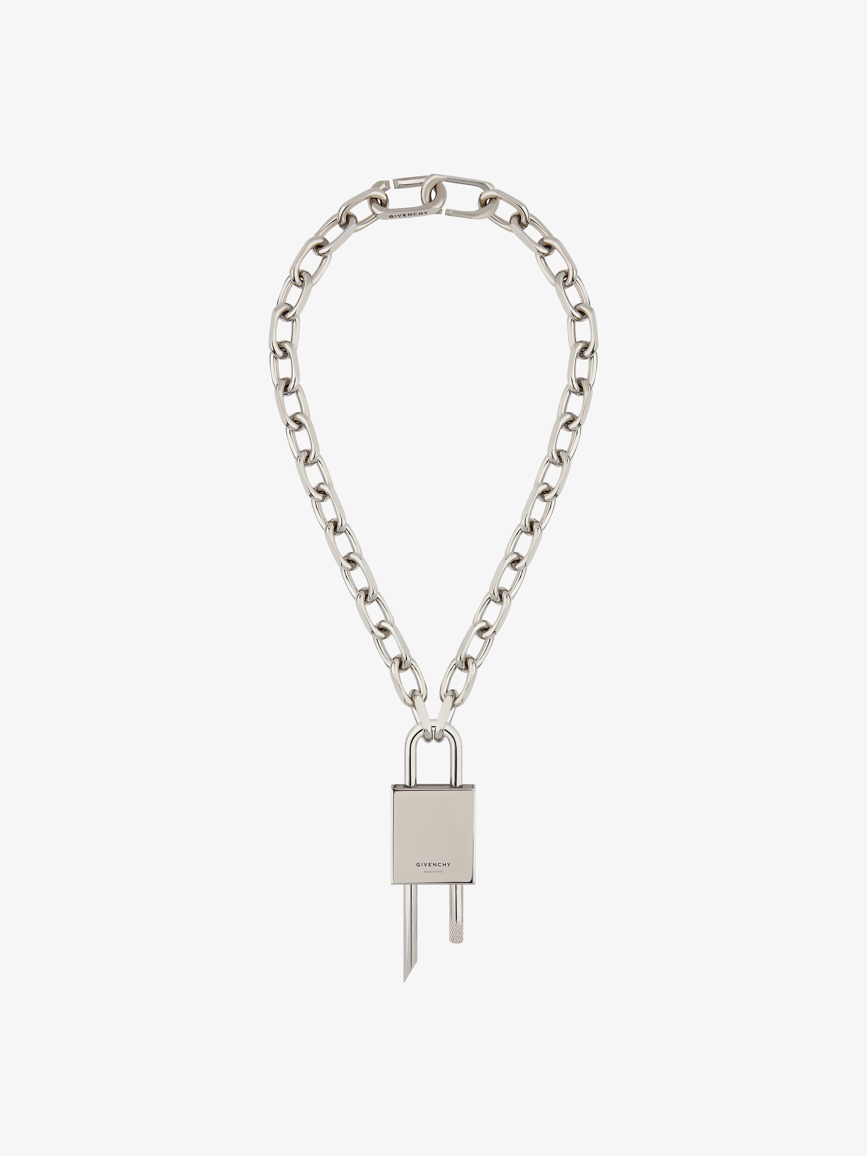 MEDIUM LOCK NECKLACE IN METAL - 2