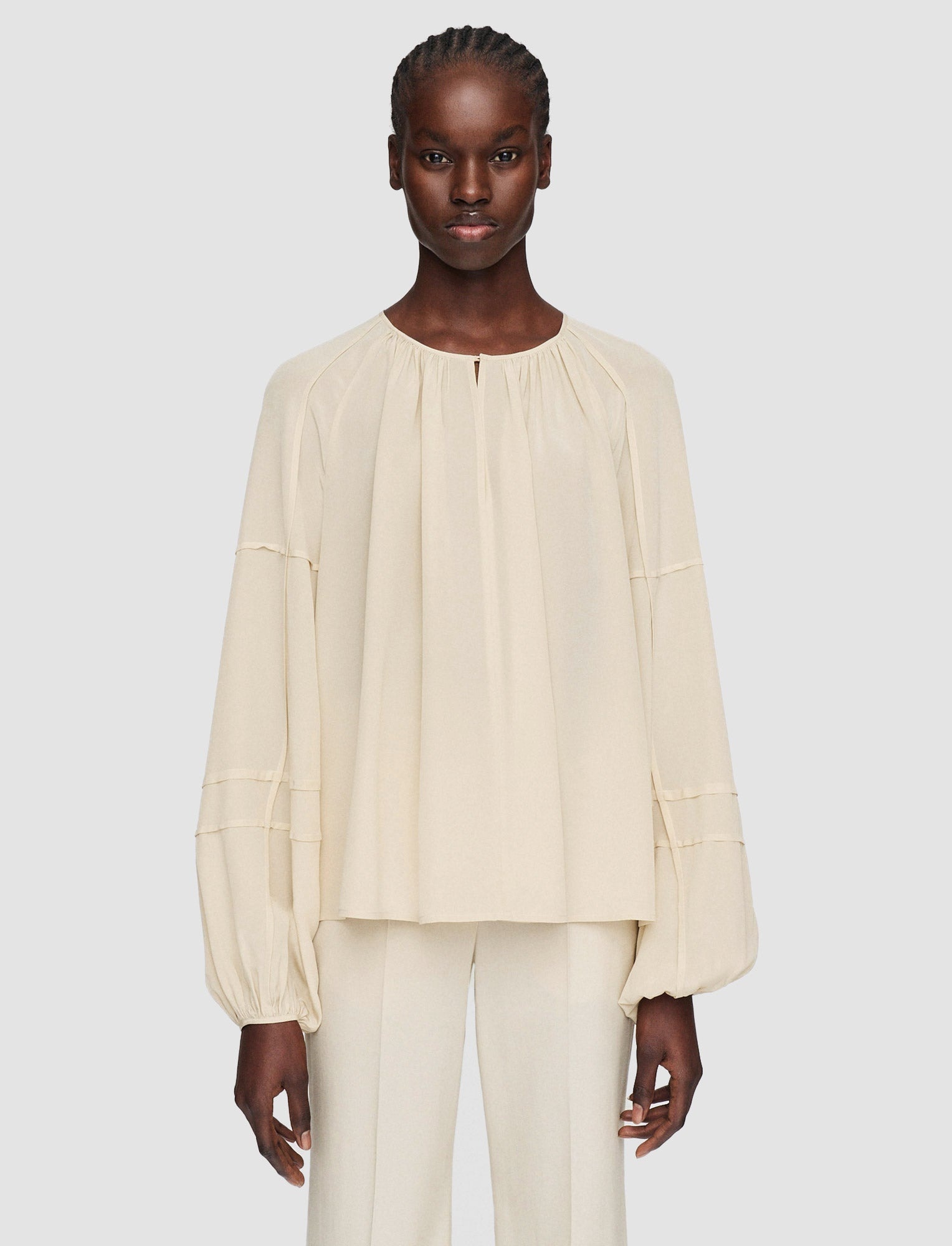 Silk Crepe de Soie Havre Blouse - 3