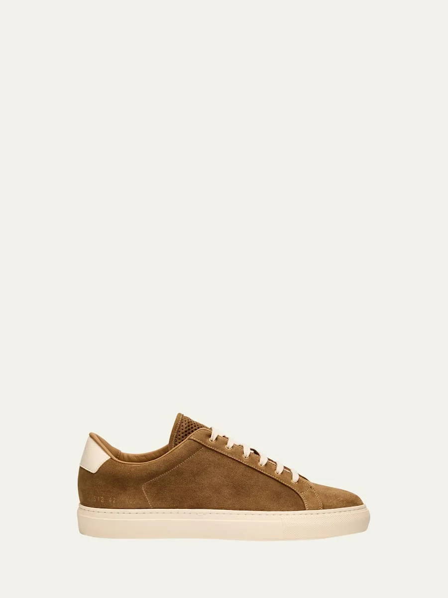 Men's Retro Oiled Suede Low-Top Sneakers - 1