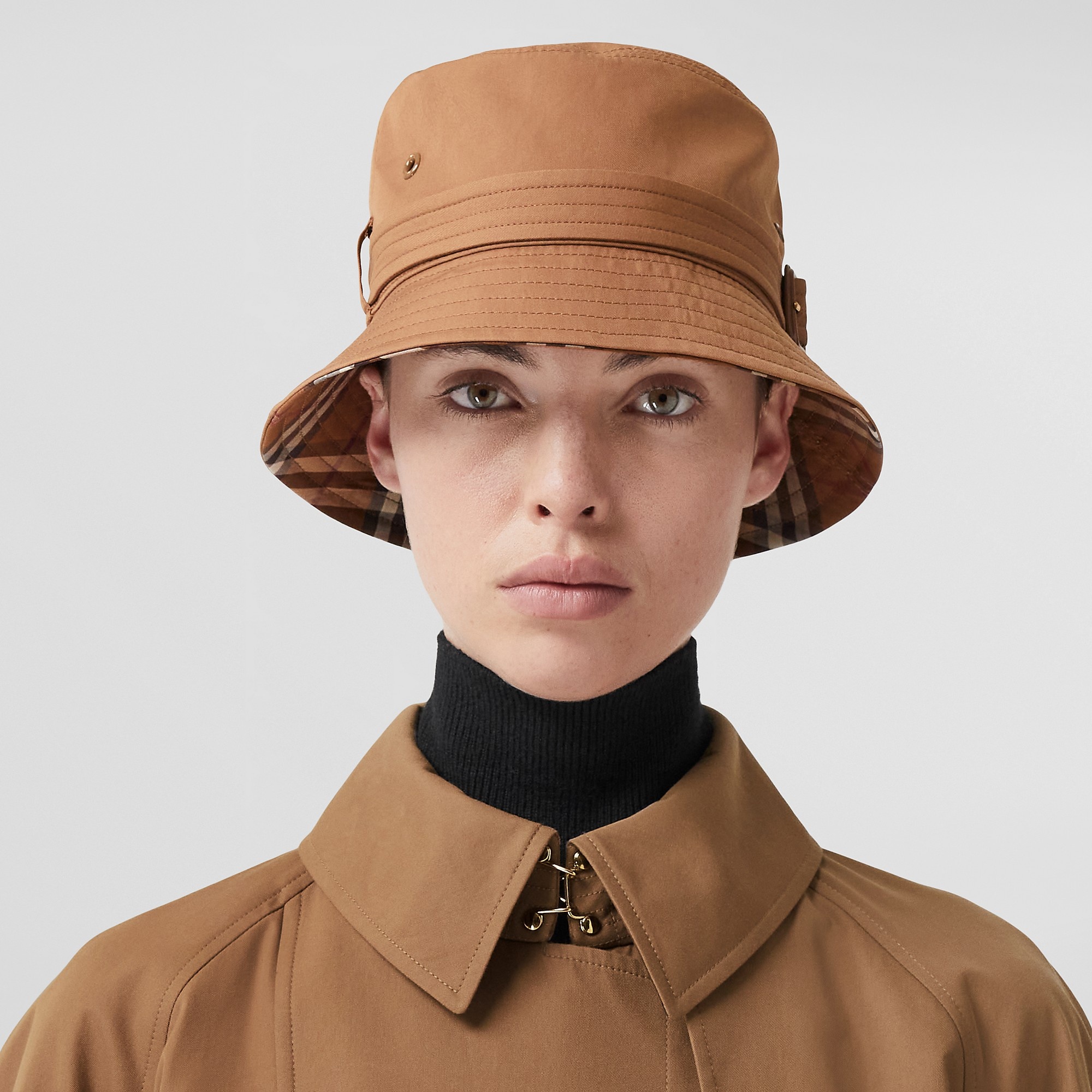 Cotton Gabardine Belted Bucket Hat - 2