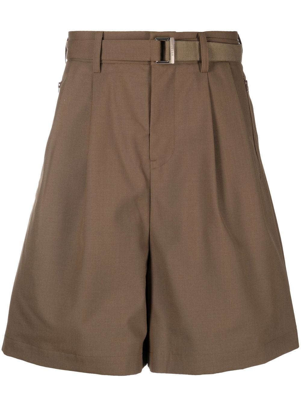 belted tailored shorts - 1