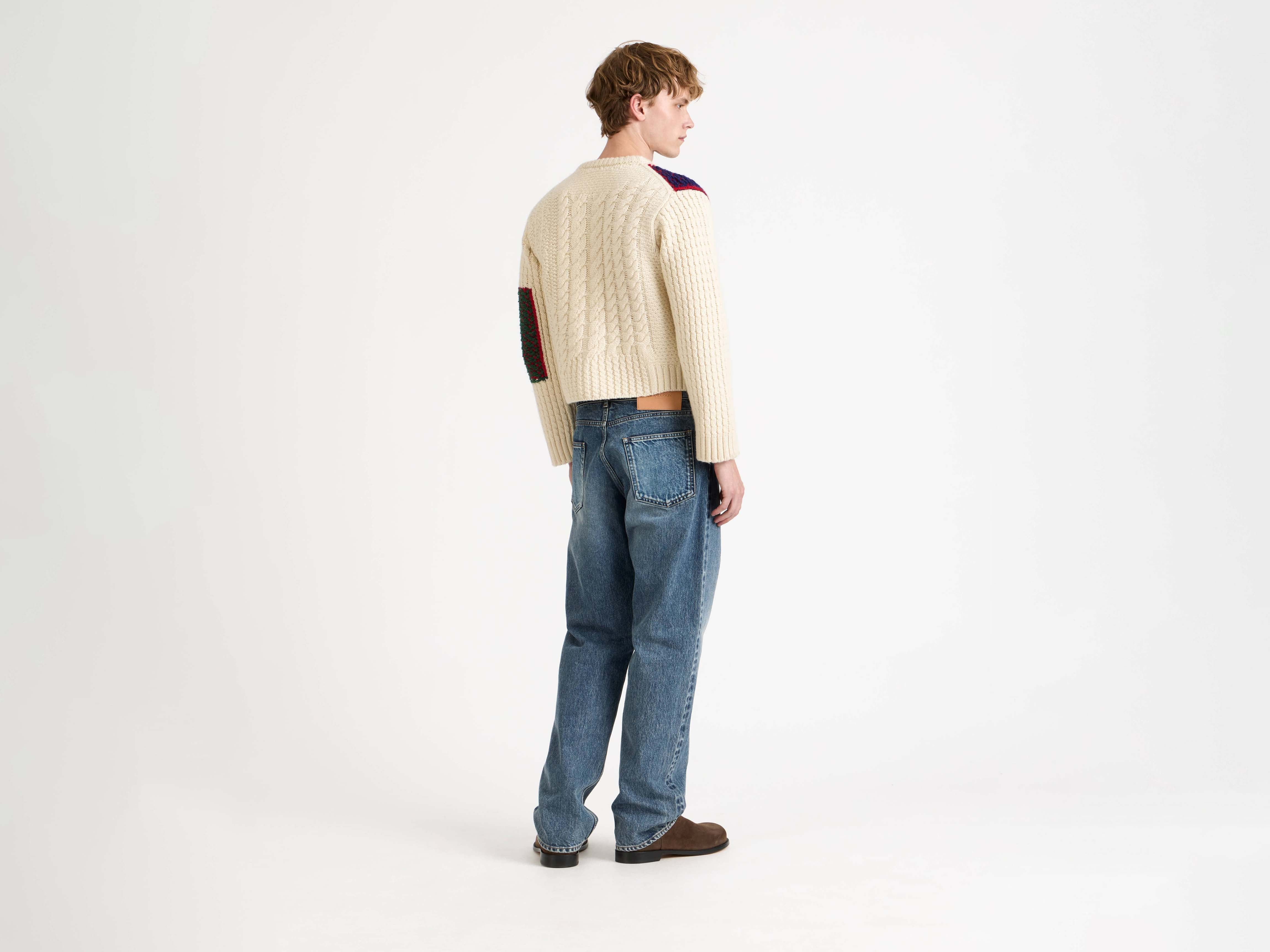 CABLE-KNIT JUMPER IN IVORY - 3