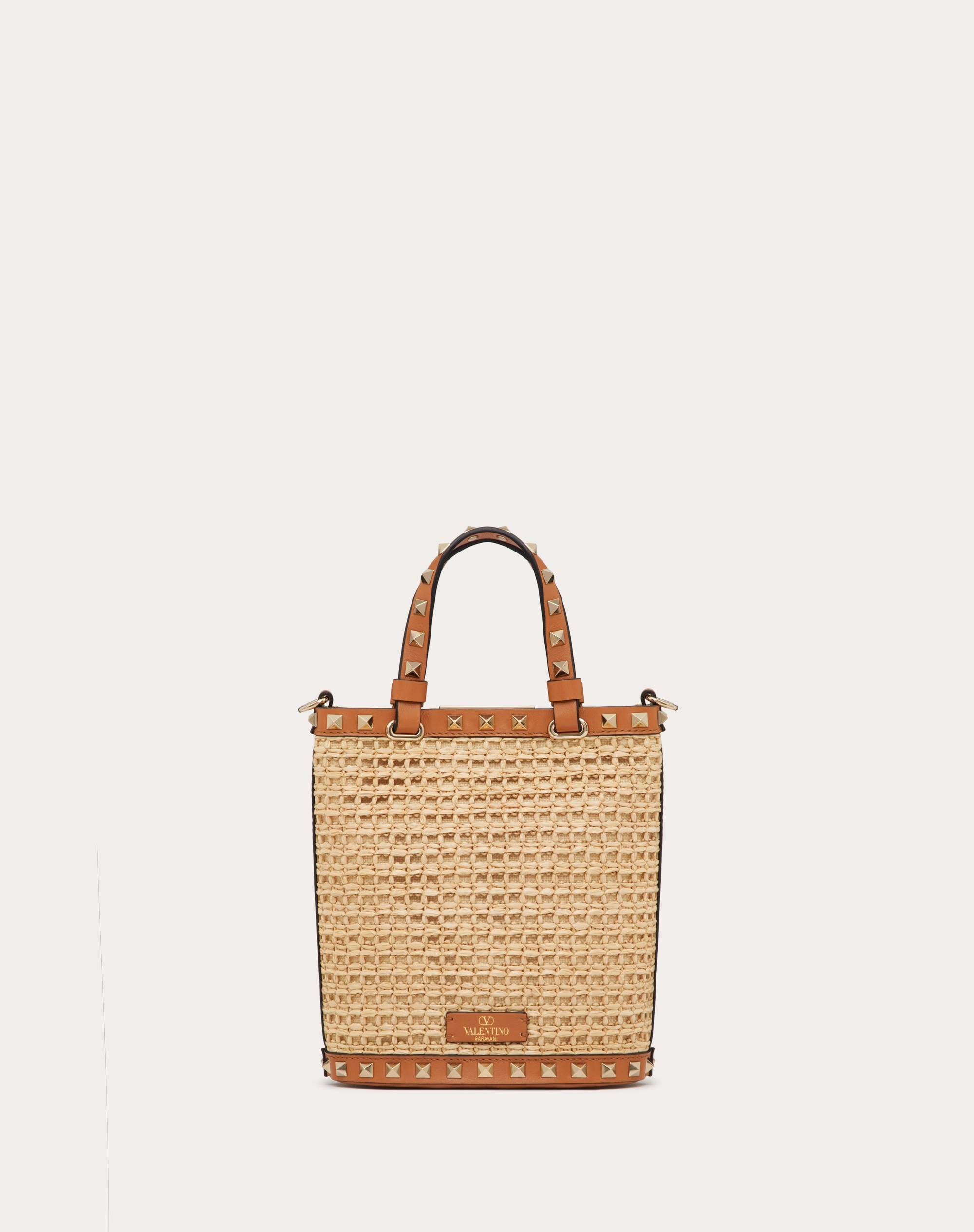 MINI ROCKSTUD RAFFIA SHOULDER BAG - 4