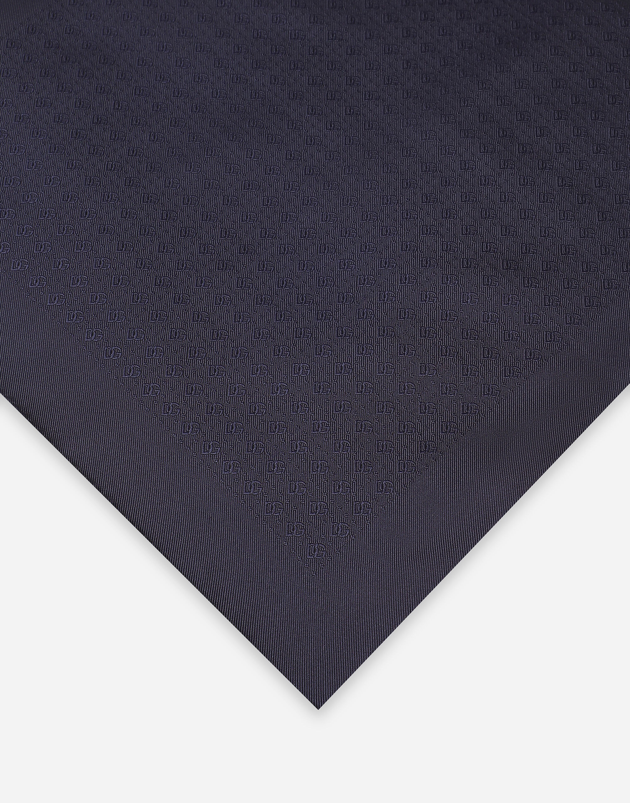 Silk jacquard pocket square with DG logo - 2