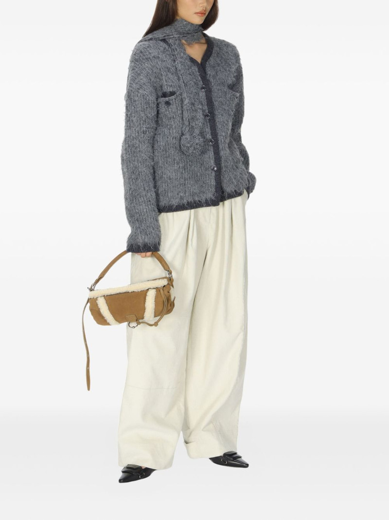 OPEN YY Sherling Stud Pillow tote bag outlook