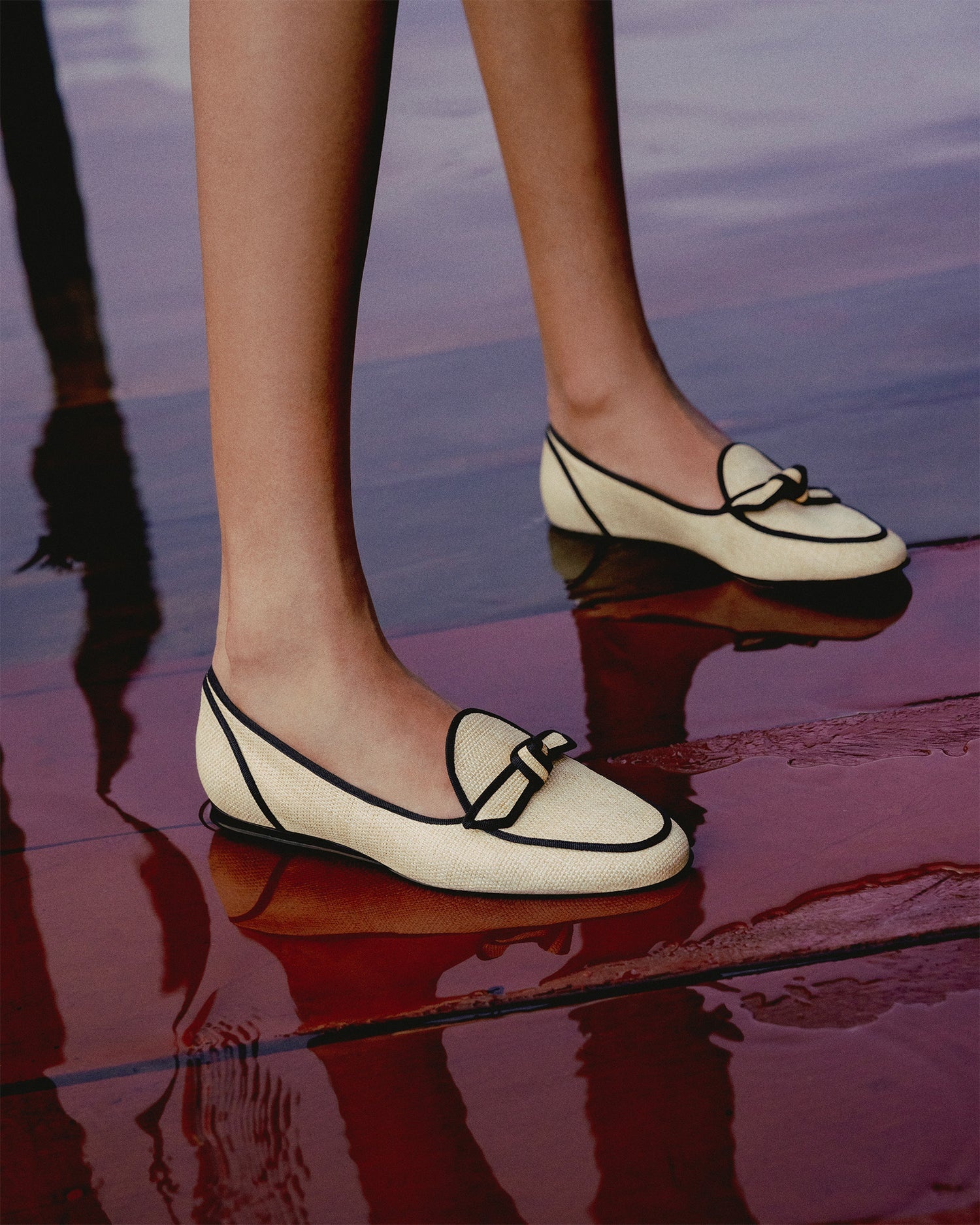 GROSGRAIN RAFFIA LOAFER - 6