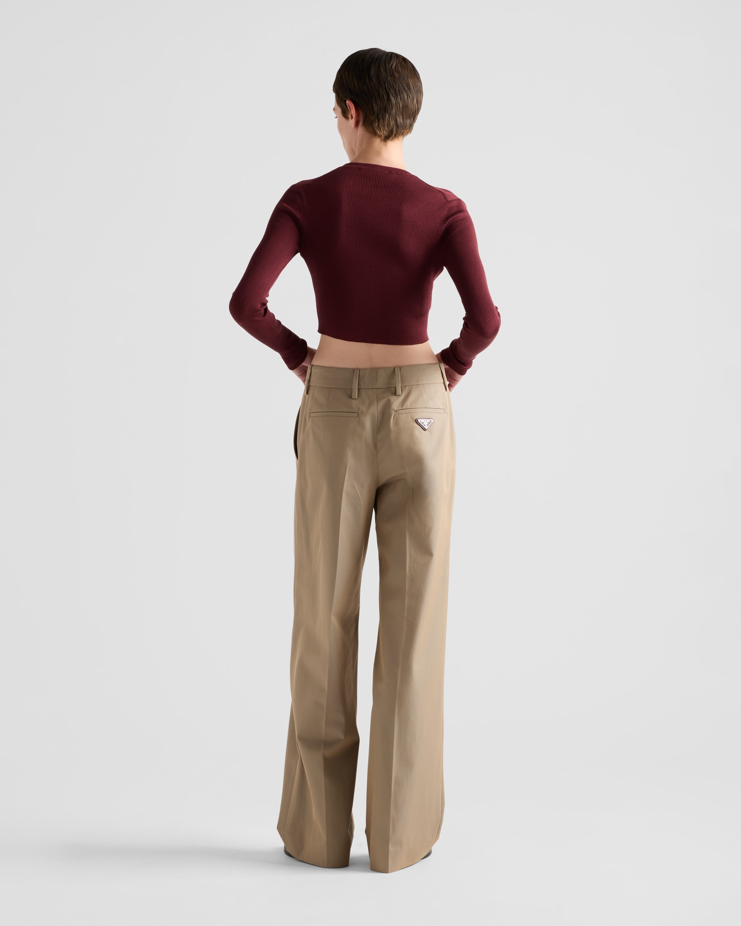 Twill pants with leather belt - 5
