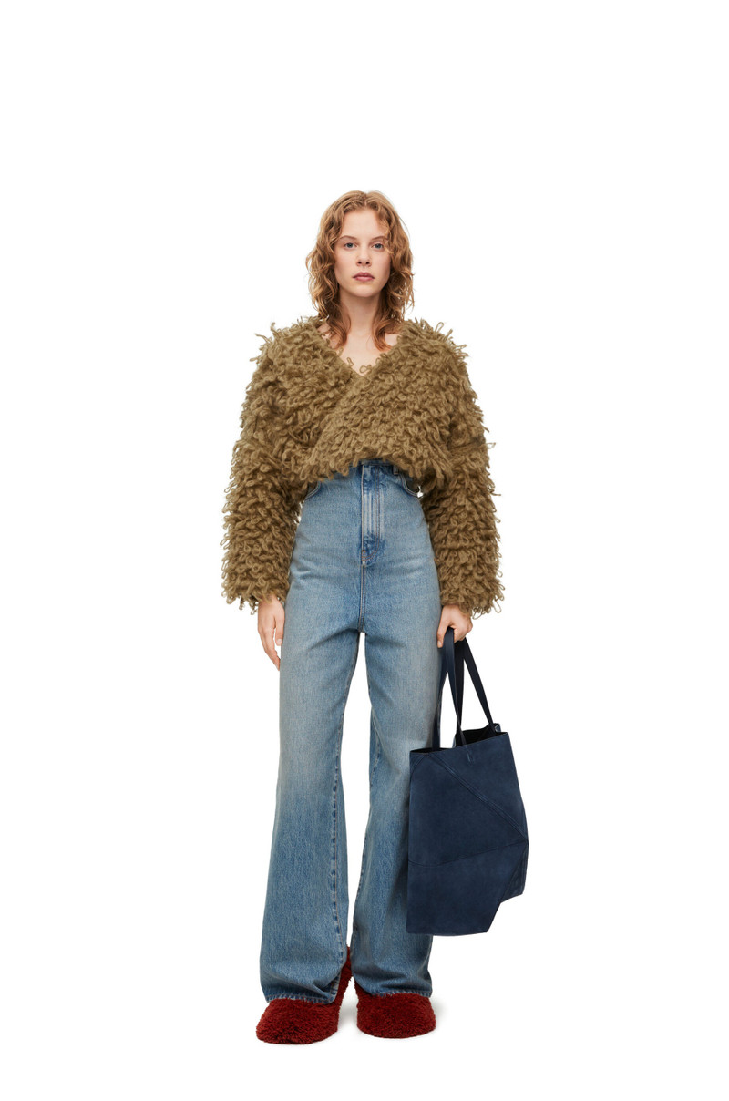Loewe Cropped cardigan in mohair and wool outlook