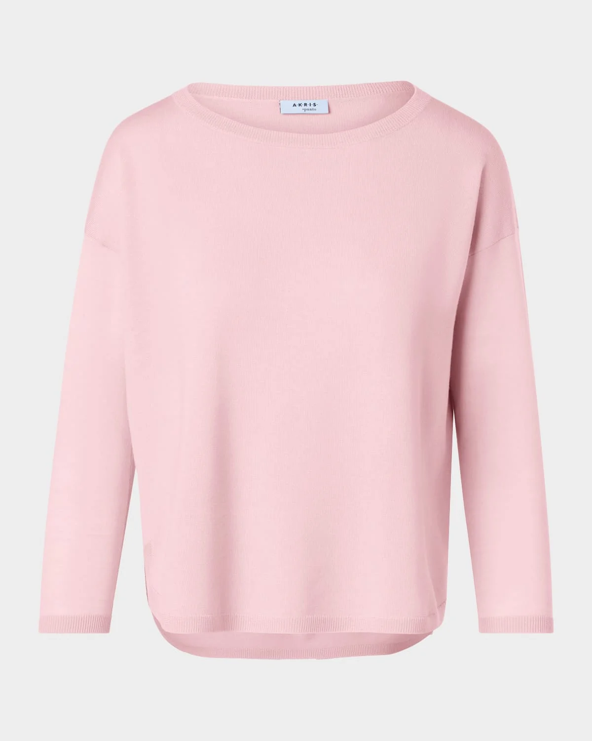 Strepped-Hem Virgin Wool Knit Crewneck Sweater - 1