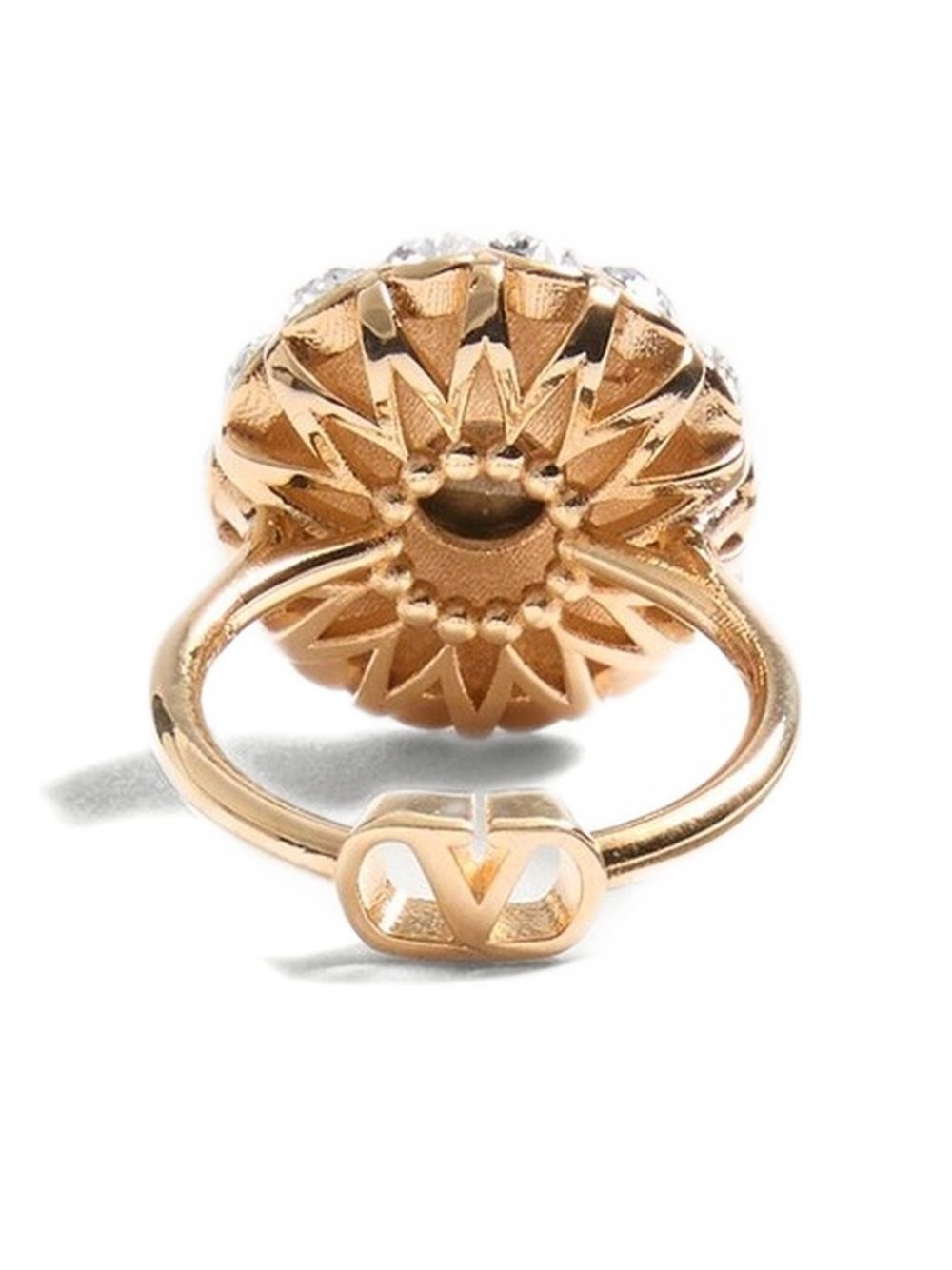 VLOGO SIGNATURE RING IN METAL, ENAMEL AND CRYSTALS - 3