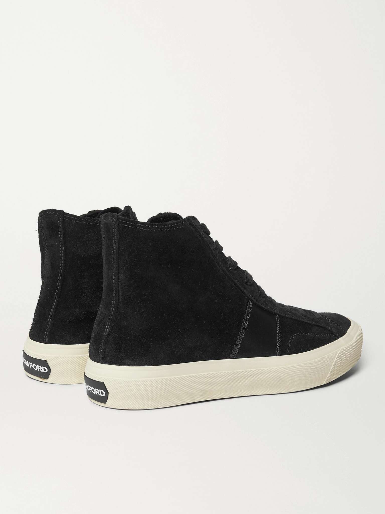 Cambridge Leather-Trimmed Suede High-Top Sneakers - 5