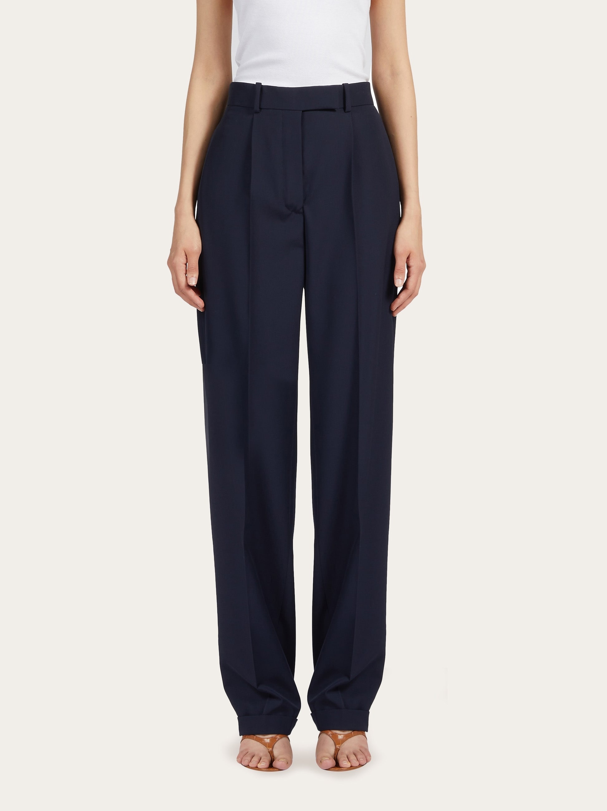 Wide leg wool trouser - 2