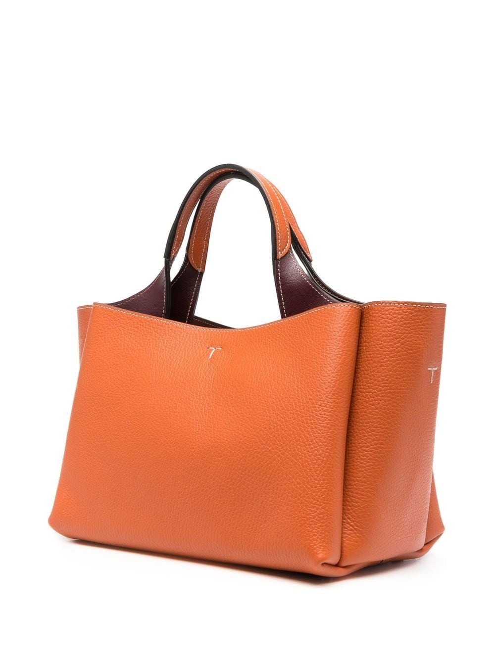 mini leather tote bag - 3