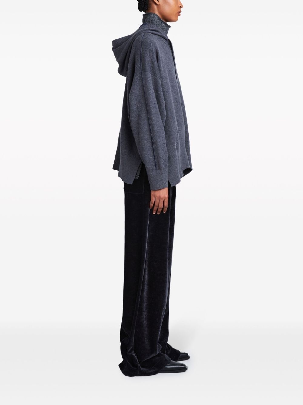 Cleo fine-knit hooded jumper - 3