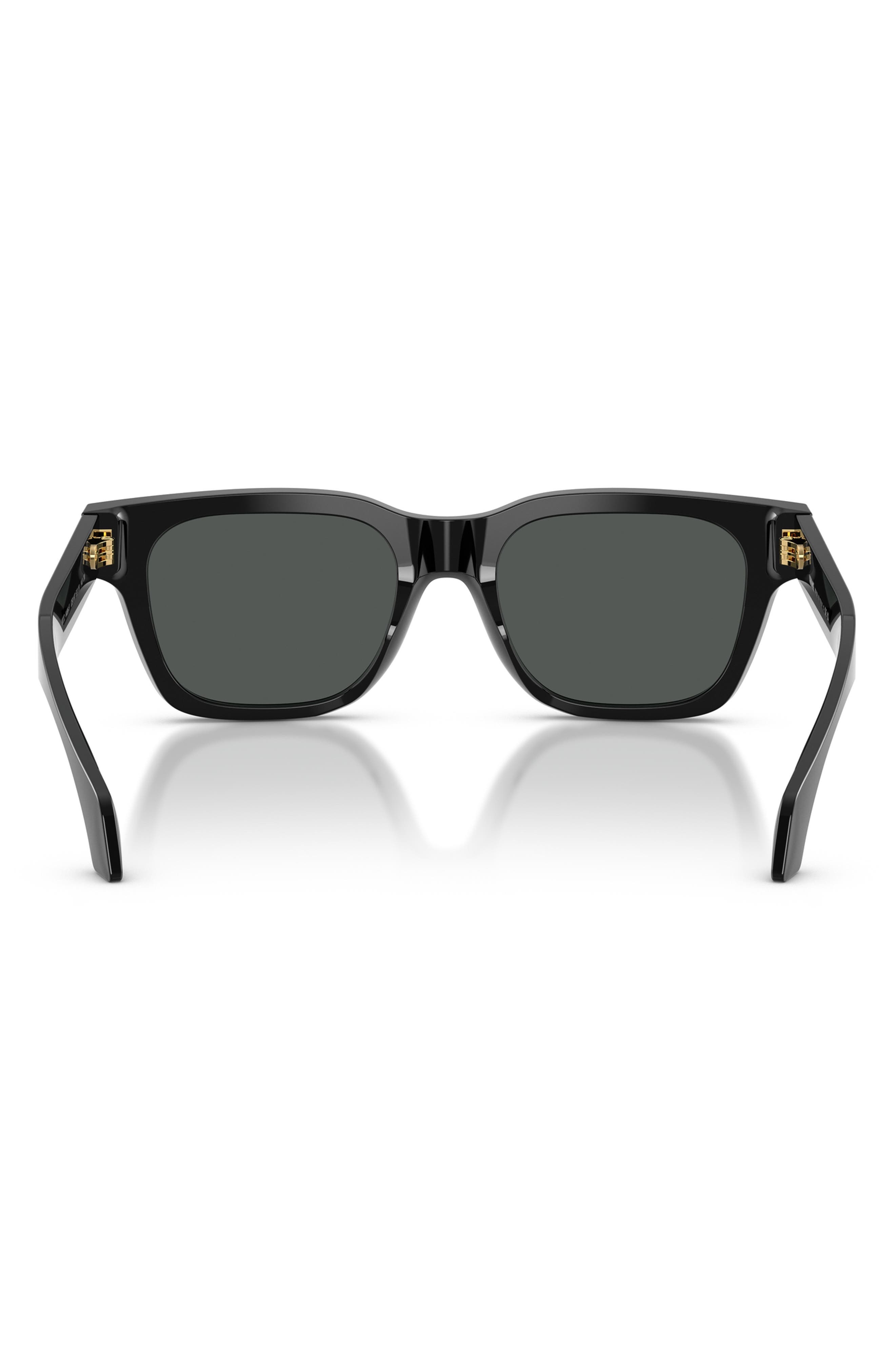 Versace 52mm Square Sunglasses in Black/Dark Grey at Nordstrom - 5