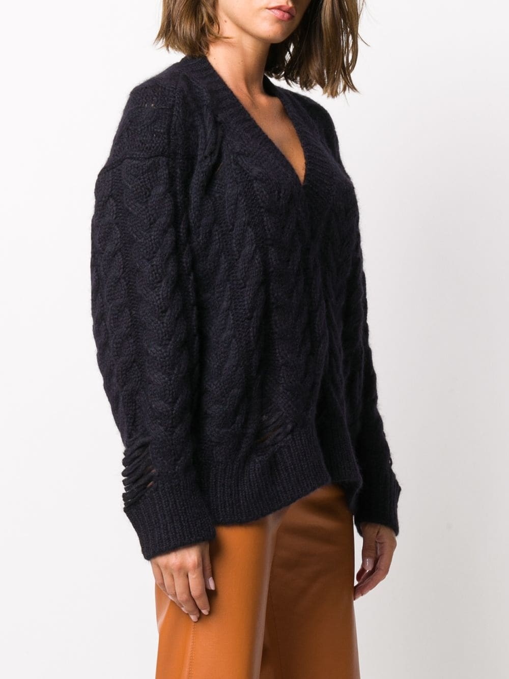 oversized cable-knit jumper - 3