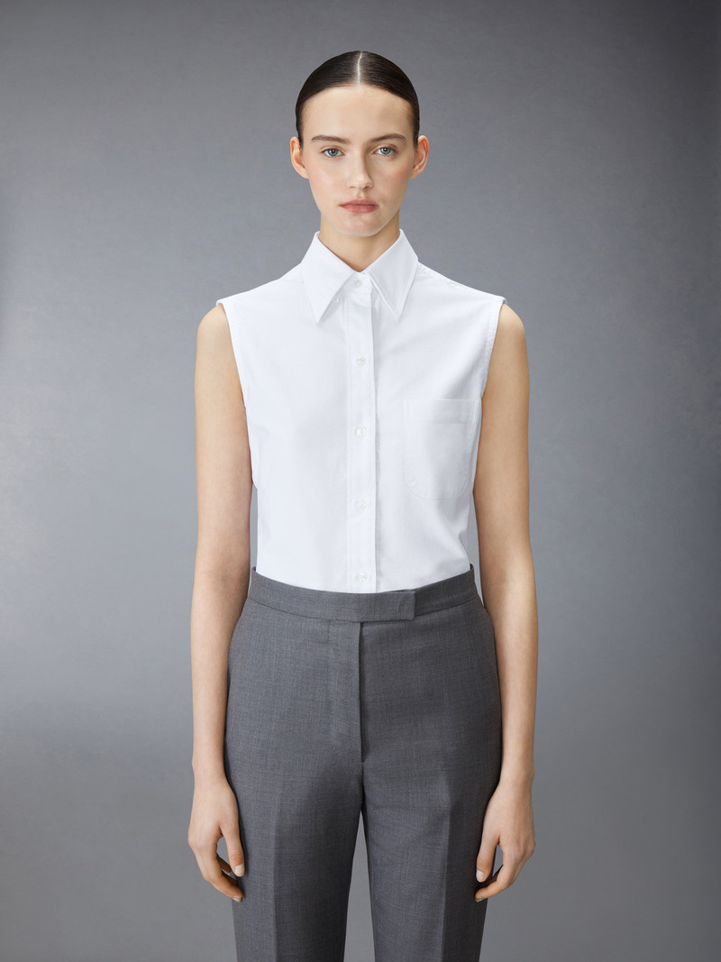 Thom Browne OXFORD CLASSIC SLEEVELESS SHIRT outlook